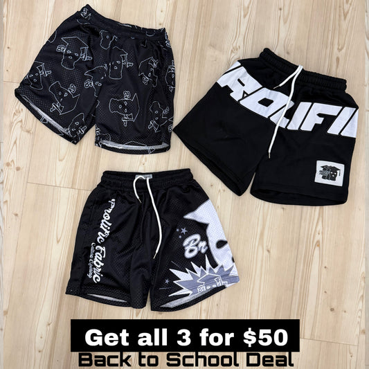 3 SHORTS BUNDLE DEAL FOR THE NEXT 3 HOURS ONLY